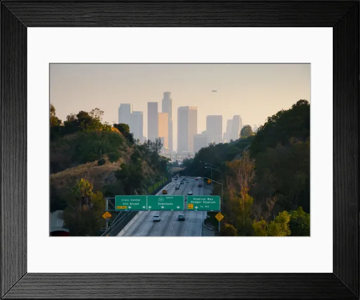 Framed Print : USA, California, Los Angeles, Route 110 Framed Print : USA, California, Los Angeles, Route 110