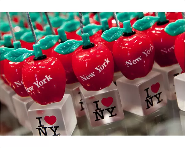 USA, New York City, Manhattan, Tourist souvenirs for sale