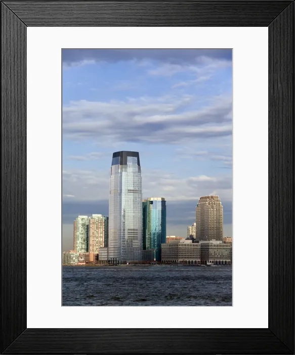 Framed Print : USA, New York City, Modern architecture of New Jersey viewed across the Hudson river Framed Print : USA, New York City, Modern architecture of New Jersey viewed across the Hudson river