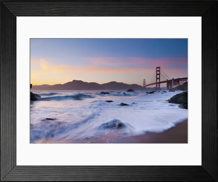 Framed Print : USA, California, San Francisco, Golden Gate Bridge from Marshall Beach Framed Print : USA, California, San Francisco, Golden Gate Bridge from Marshall Beach