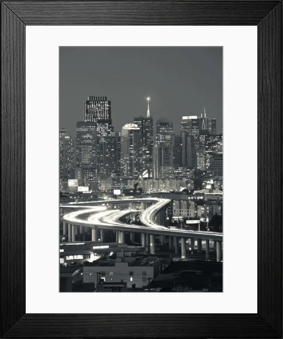 Framed Print : USA, California, San Francisco, Potrero Hill, view of downtown and I-280 highway Framed Print : USA, California, San Francisco, Potrero Hill, view of downtown and I-280 highway