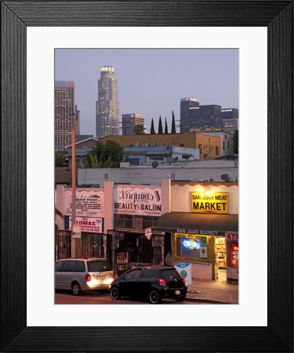 Framed Print : USA, California, Los Angeles, Downtown Skyline Framed Print : USA, California, Los Angeles, Downtown Skyline