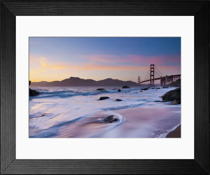Framed Print : USA, California, San Francisco, Golden Gate Bridge from Marshall Beach Framed Print : USA, California, San Francisco, Golden Gate Bridge from Marshall Beach