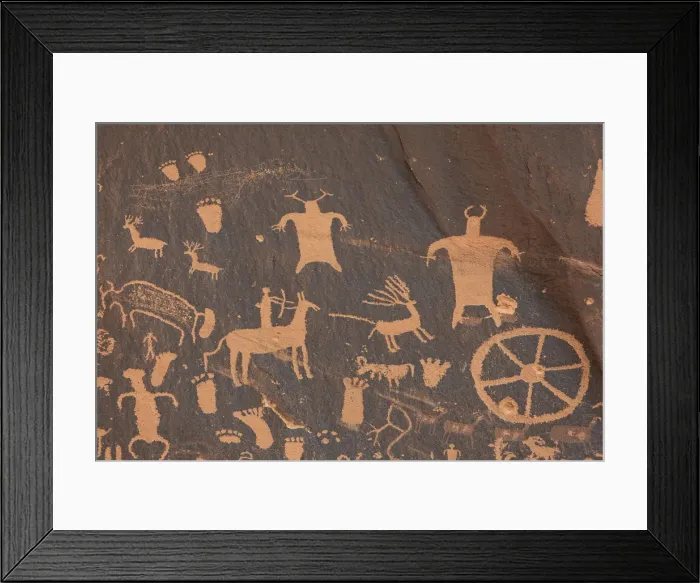 Framed Print : USA, Utah, Newspaper Rock National Historical Site, Petroglyph panel Framed Print : USA, Utah, Newspaper Rock National Historical Site, Petroglyph panel