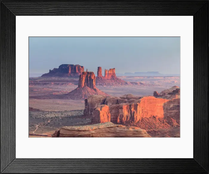 Framed Print : USA, Arizona, View over Monument Valley from the top of Hunts Mesa
