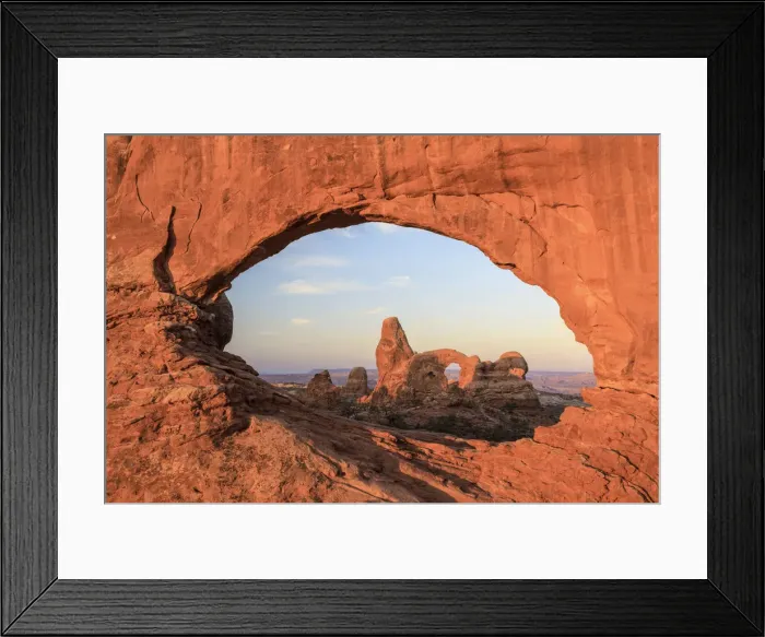 Framed Print : USA, Utah, Moab, Arches National Park, Turret Arch from North Window Framed Print : USA, Utah, Moab, Arches National Park, Turret Arch from North Window
