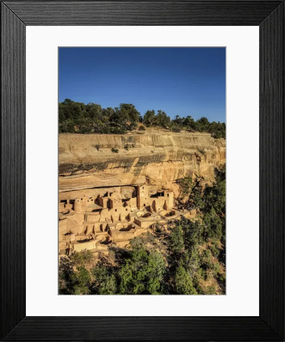 Framed Print : USA, Colorado, Mesa Verde National Park (UNESCO Heritage), Cliff Palace dwellings