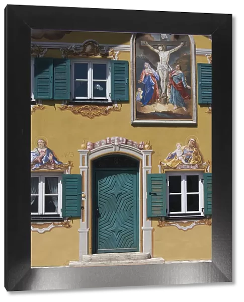 Germany, Bayern  /  Bavaria, Mittenwald, Sgrafito murals