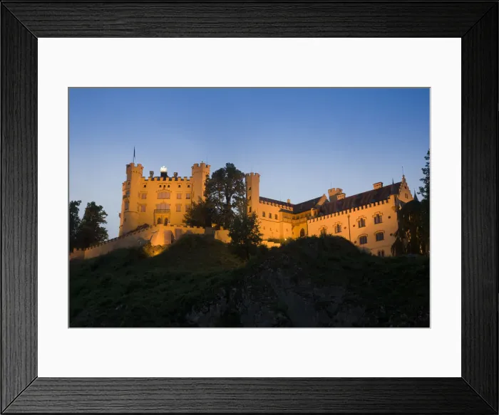 Framed Print : Germany, Bayern / Bavaria, Deutsche Alpenstrasse, Schwangau, Schloss Hohenschwangau Framed Print : Germany, Bayern / Bavaria, Deutsche Alpenstrasse, Schwangau, Schloss Hohenschwangau