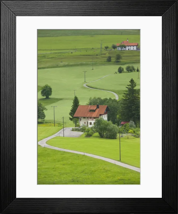 Framed Print : Germany, Bayern  /  Bavaria, Deutsche Alpenstrasse, Schreckenmanklitz, Alpine scenery