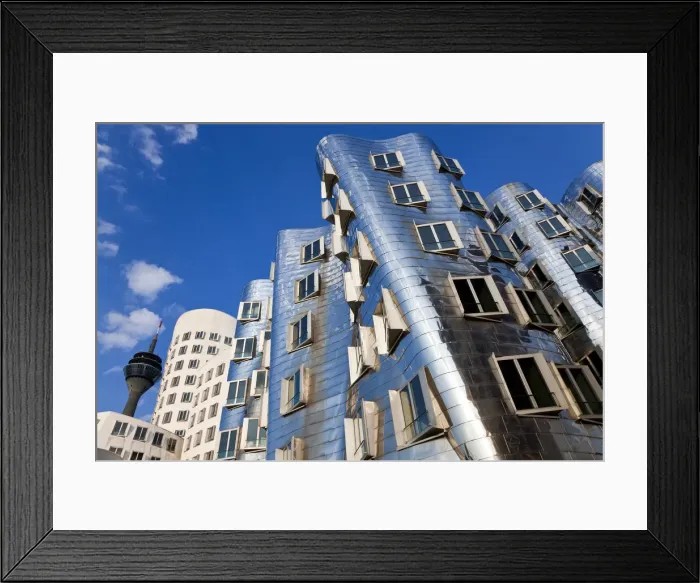 Framed Print : The Neuer Zollhof building by Frank Gehry at the Medienhafen or Media Harbour, Dusseldorf Framed Print : The Neuer Zollhof building by Frank Gehry at the Medienhafen or Media Harbour, Dusseldorf