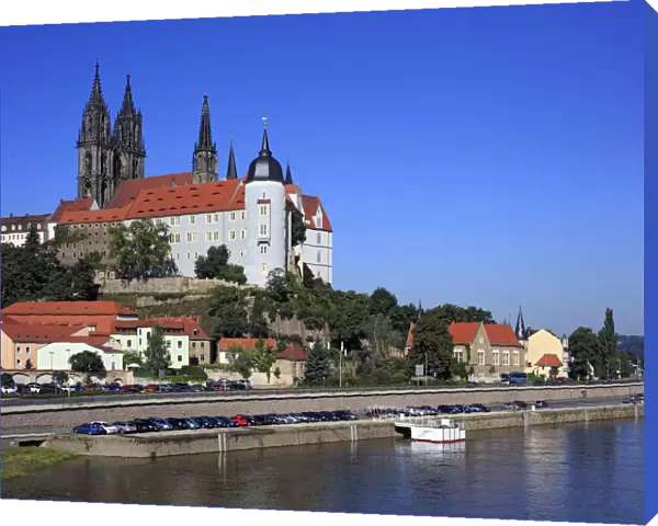Albrechtsburg and Cathedral, Meissen, Elbe river, Saxony, Germany