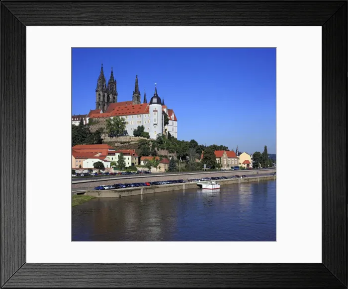 Framed Print : Albrechtsburg and Cathedral, Meissen, Elbe river, Saxony, Germany Framed Print : Albrechtsburg and Cathedral, Meissen, Elbe river, Saxony, Germany
