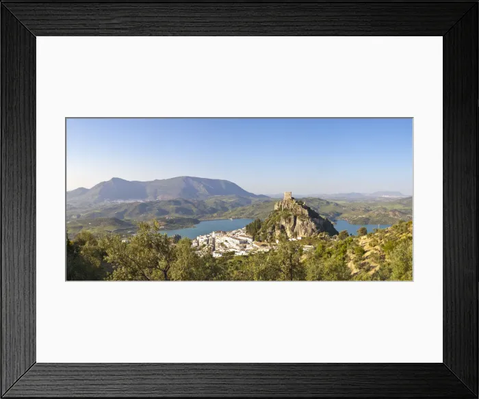 Framed Print : The whitewashed village of Zahara de la Sierra dominated by Moorish castle, Zahara Framed Print : The whitewashed village of Zahara de la Sierra dominated by Moorish castle, Zahara