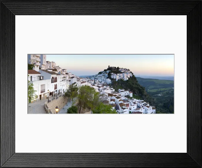 Framed Print : Casares at sunset, Casares, Malaga Province, Andalusia, Spain Framed Print : Casares at sunset, Casares, Malaga Province, Andalusia, Spain