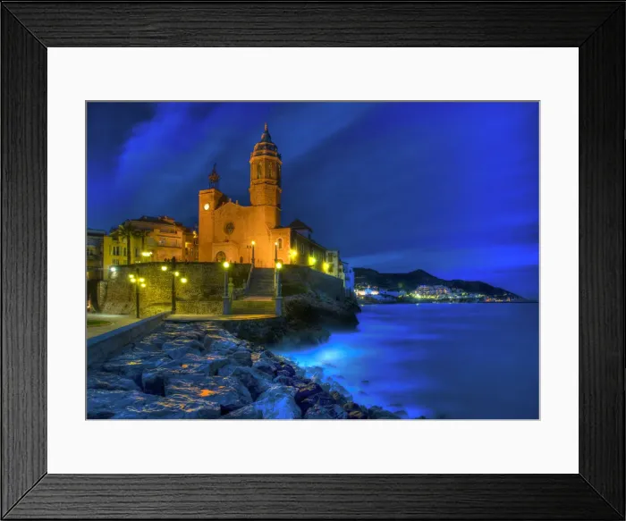 Framed Print : Spain, Catalunia (Catalunya), Sitges, Sant Bartomeu i Santa Tecla Church Framed Print : Spain, Catalunia (Catalunya), Sitges, Sant Bartomeu i Santa Tecla Church