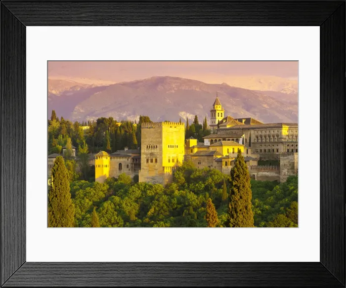 Framed Print : The Alhambra Palace at sunset, Granada, Granada Province, Andalucia, Spain Framed Print : The Alhambra Palace at sunset, Granada, Granada Province, Andalucia, Spain