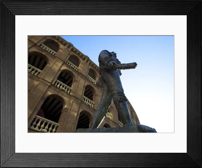 Framed Print : Statue of the Toreador Manolo Montoliu, Plaza De Toros, Valencia, Spain Framed Print : Statue of the Toreador Manolo Montoliu, Plaza De Toros, Valencia, Spain
