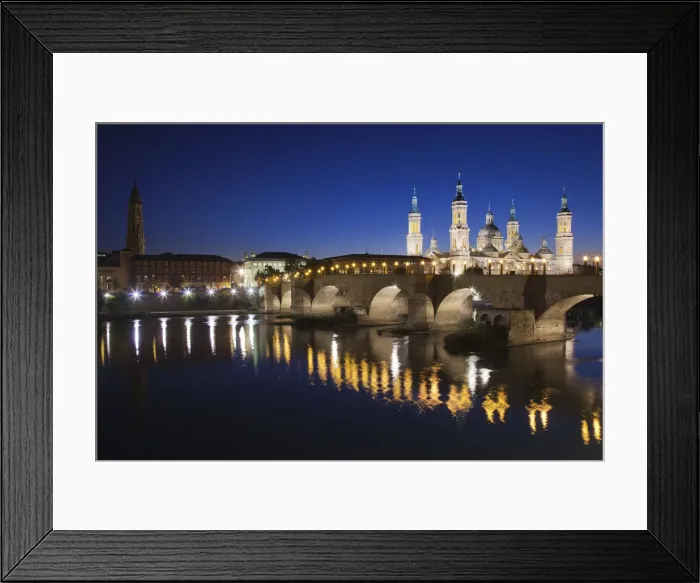 Framed Print : Spain, Aragon Region, Zaragoza Province, Zaragoza, Basilica de Nuestra Senora de Pilar