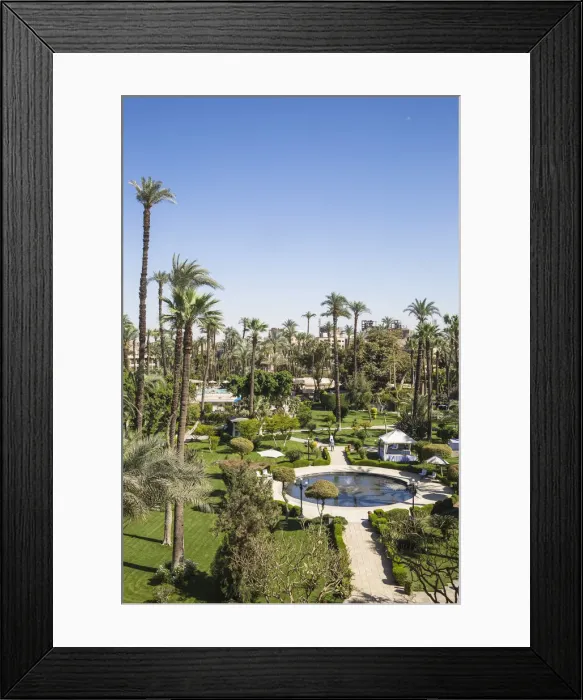 Framed Print : Egypt, Luxor, Garden at the The Winter Palace Hotel Framed Print : Egypt, Luxor, Garden at the The Winter Palace Hotel