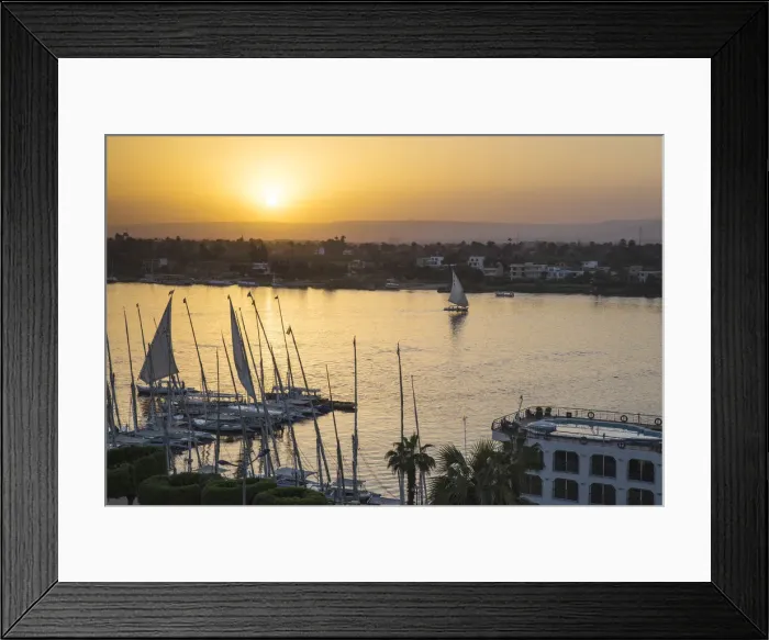 Framed Print : Egypt, Luxor, View of the Nile River Framed Print : Egypt, Luxor, View of the Nile River