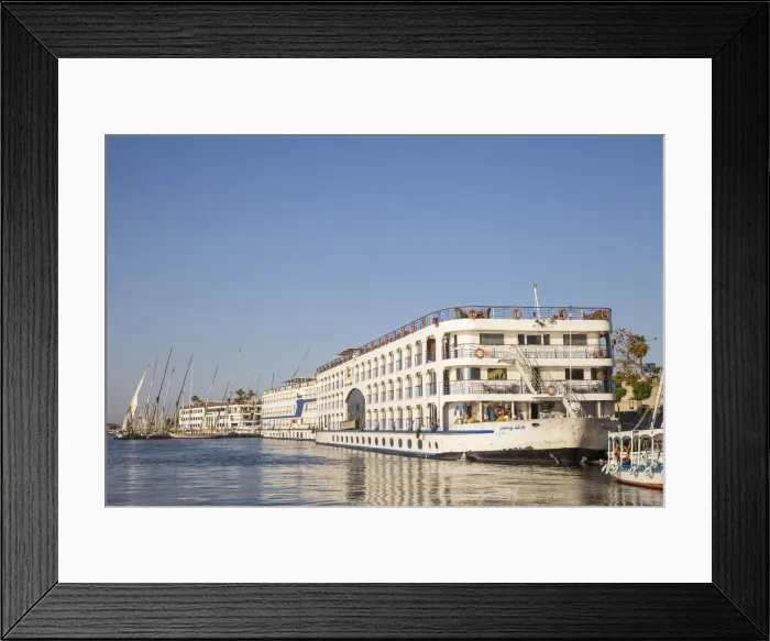 Framed Print : Egypt, Luxor, Nile Rive cruise boats Framed Print : Egypt, Luxor, Nile Rive cruise boats