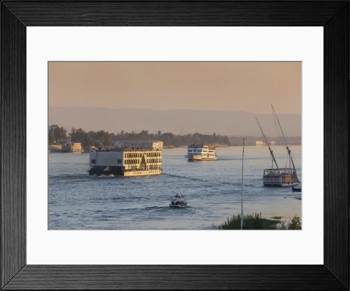 Framed Print : Egypt, Luxor, View of River Nile Framed Print : Egypt, Luxor, View of River Nile