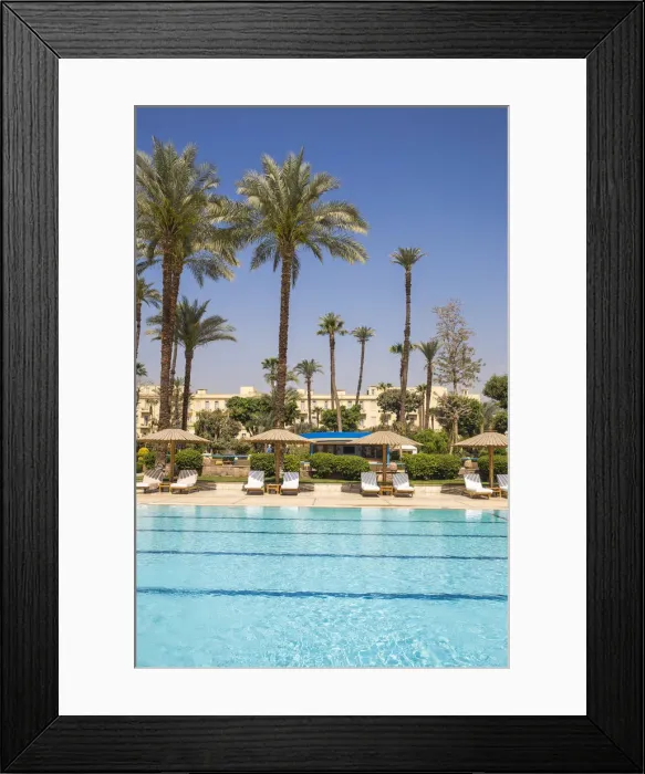Framed Print : Egypt, Luxor, Swimming pool in the Garden at the The Winter Palace Hotel Framed Print : Egypt, Luxor, Swimming pool in the Garden at the The Winter Palace Hotel