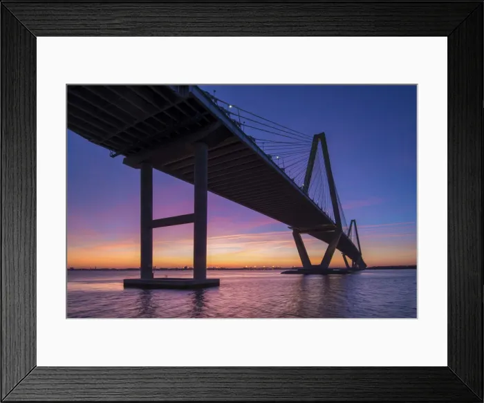 Framed Print : Charleston, South Carolina, Arthur Ravenel Junior Bridge, Cable-Stayed Bridge, Cooper