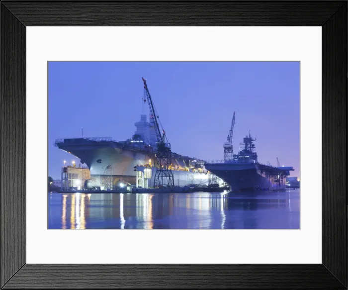 Framed Print : USA, Virginia, Portsmouth, Portsmouth Naval Shipyard, aircraft carriers under construction Framed Print : USA, Virginia, Portsmouth, Portsmouth Naval Shipyard, aircraft carriers under construction