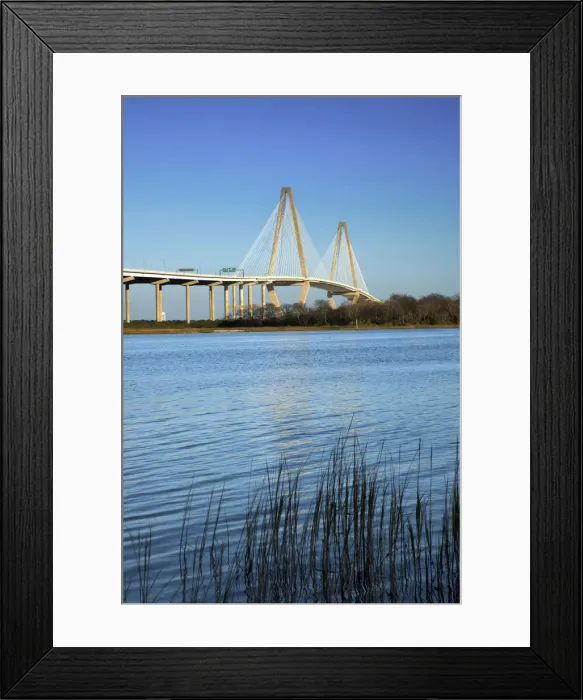 Framed Print : Charleston, South Carolina, Arthur Ravenel Junior Bridge, Cable-Stayed Bridge, Cooper Framed Print : Charleston, South Carolina, Arthur Ravenel Junior Bridge, Cable-Stayed Bridge, Cooper