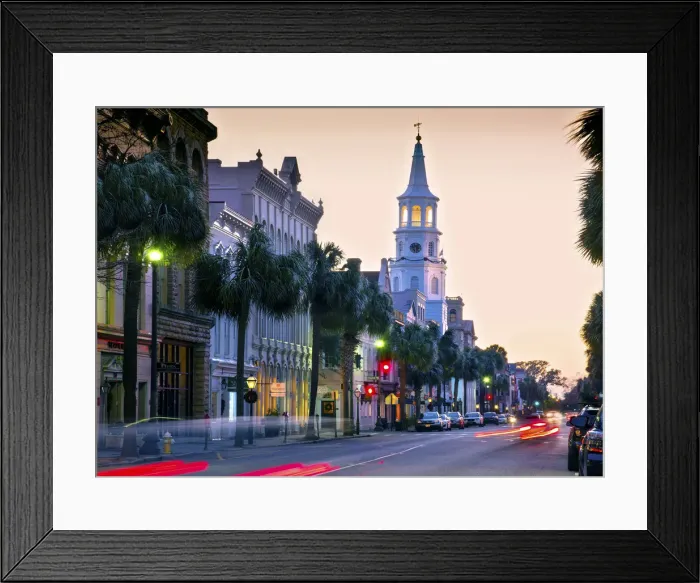 Framed Print : Charleston, South Carolina, Broad Street, Saint Michaels Episcopal Church, Oldest Framed Print : Charleston, South Carolina, Broad Street, Saint Michaels Episcopal Church, Oldest