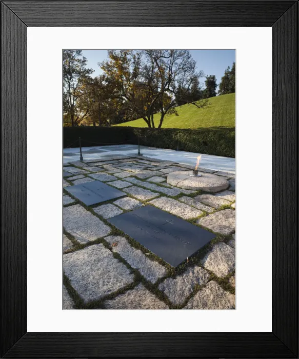 Framed Print : USA, Virginia, Arlington, Arlington National Cemetery, graves of former US President Framed Print : USA, Virginia, Arlington, Arlington National Cemetery, graves of former US President