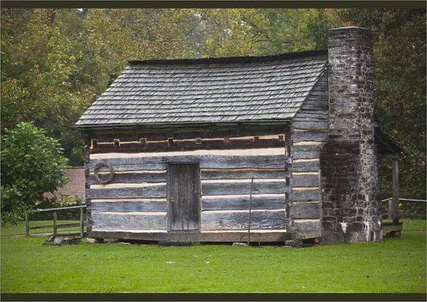 USA, Tennessee, Limestone, Davy Crockett Birthplace State Park, cabin of Davy Crockett, b