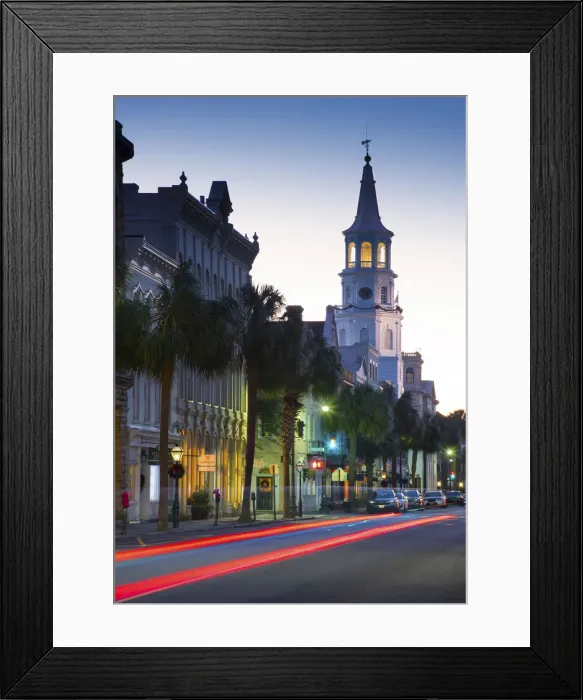 Framed Print : Charleston, South Carolina, Broad Street, Saint Michaels Episcopal Church, Oldest Framed Print : Charleston, South Carolina, Broad Street, Saint Michaels Episcopal Church, Oldest