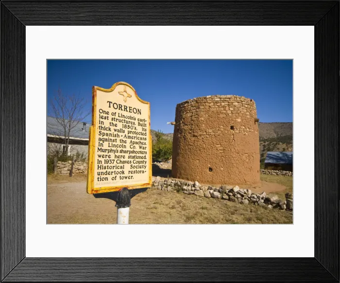 Framed Print : USA, New Mexico, Lincoln. The Torreon. Originally used defensively against the Apaches Framed Print : USA, New Mexico, Lincoln. The Torreon. Originally used defensively against the Apaches