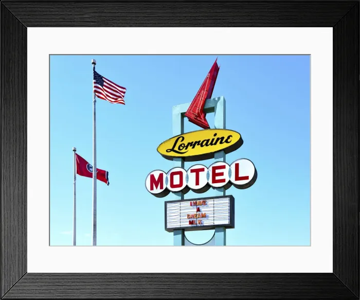 Framed Print : Memphis, Tennessee, Marque Of The Lorraine Motel, National Civil Rights Museum, Where