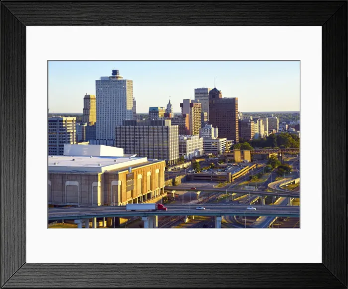 Framed Print : Memphis, Tennessee, Downtown Framed Print : Memphis, Tennessee, Downtown