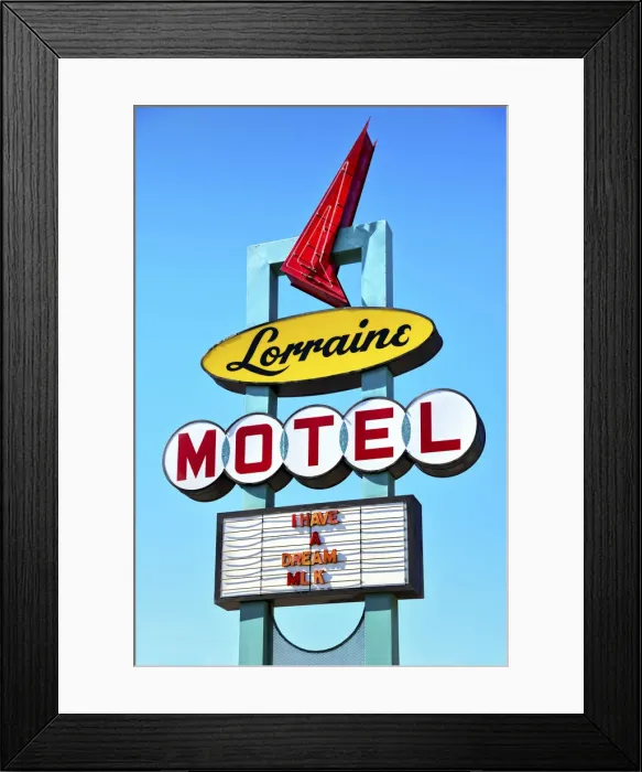 Framed Print : Memphis, Tennessee, Marque Of The Lorraine Motel, National Civil Rights Museum, Where