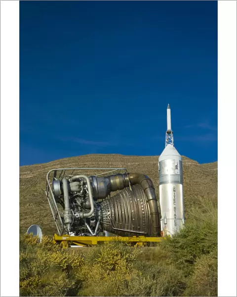 USA, New Mexico, Alamogordo, New Mexico Museum of Space History, F1 Rocket Engine