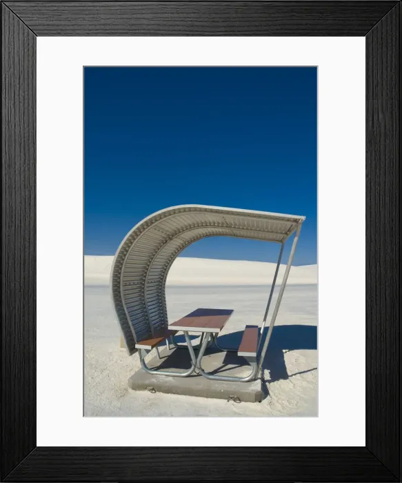 Framed Print : USA, New Mexico, White Sands National Monument, Picnic area