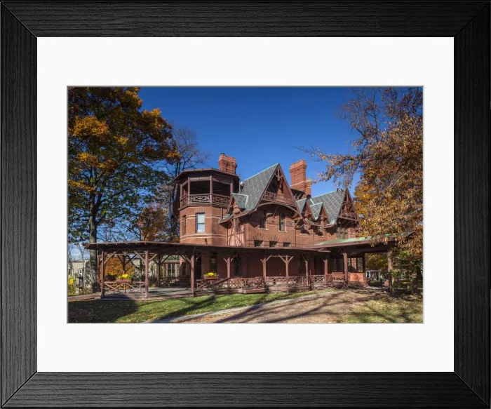 Framed Print : USA, Connecticut, Hartford, Mark Twain House, former home of celebrated American writer Framed Print : USA, Connecticut, Hartford, Mark Twain House, former home of celebrated American writer