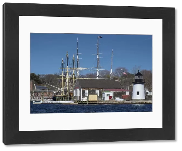 USA, Connecticut, Mystic, view of Mystic Seaport