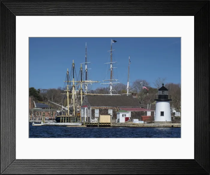 Framed Print : USA, Connecticut, Mystic, view of Mystic Seaport Framed Print : USA, Connecticut, Mystic, view of Mystic Seaport