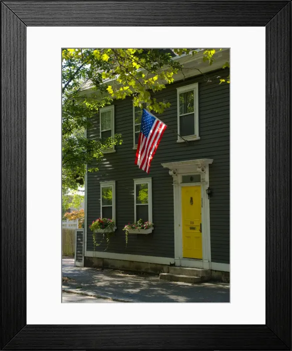 Framed Print : USA, Rhode Island, Providence, Historic Benefit Street
