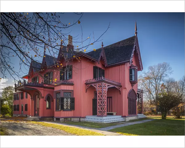 USA, Connecticut, Woodstock, Roseland Cottage, built in 1844, best-preserved Gothic