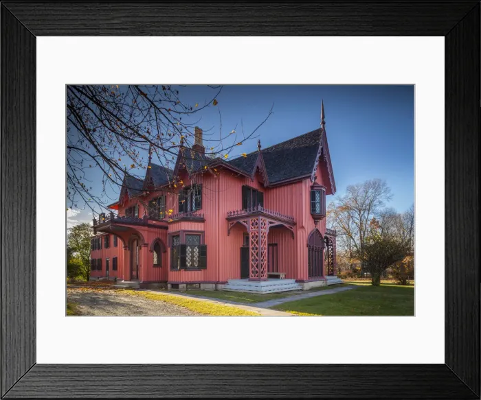 Framed Print : USA, Connecticut, Woodstock, Roseland Cottage, built in 1844, best-preserved Gothic Framed Print : USA, Connecticut, Woodstock, Roseland Cottage, built in 1844, best-preserved Gothic