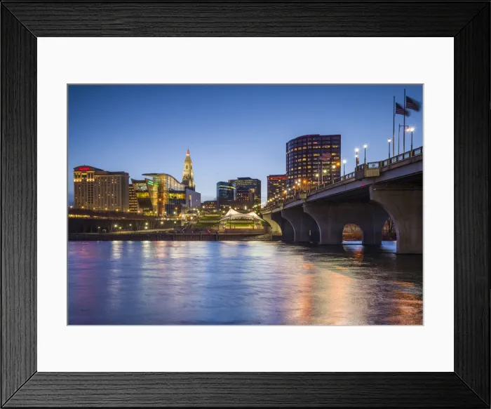 Framed Print : USA, Connecticut, Hartford, city skyline with Connecticut Science Center and Travelers Framed Print : USA, Connecticut, Hartford, city skyline with Connecticut Science Center and Travelers