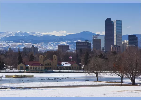 USA, Colorado, Denver, city view from City Park