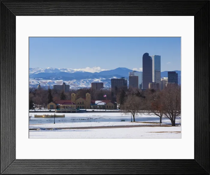 Framed Print : USA, Colorado, Denver, city view from City Park Framed Print : USA, Colorado, Denver, city view from City Park